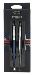 Parker Jotter London Stainless Ballpoint & Gel Pen Set New In Pack France Made