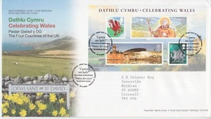 ST DAVIDS PMK GB ROYAL MAIL FDC 2009 CELEBRATING WALES MINIATURE SHEET - Picture 1 of 1