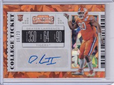 Dexter Lawrence 2019 Panini Contenders Draft Picks Cracked Ice Holo Rc Auto /23