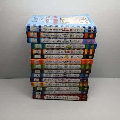 Jeff Kinney Diary of a Wimpy Kid x 15 Paperback Book Lot Children YA Fiction - Image 1 of 4