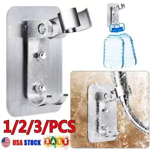 Adjustable Handheld Shower Head Hooks Holder Wall Mount Bracket Self-adhesive - Picture 1 of 12