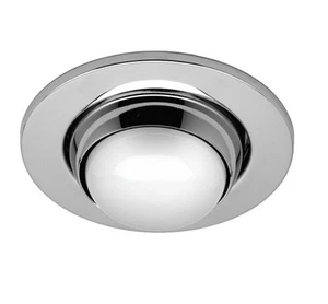 4" RECESSED CAN LIGHT 120V PAR20 ADJUSTABLE AIM EYEBALL TRIM CHROME REFLECTOR - Picture 1 of 4