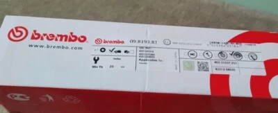 Disc Brake Rotor Front (Single) - Brembo 09.8193.81 Toyota 4 Runner Tacoma - Image 1 of 4