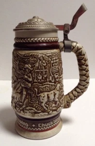Western Beer Stein Avon 1980 edición limitada mandril de conducción de ganado vagón - Imagen 1 de 9
