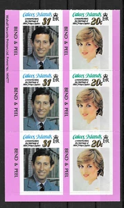 Caicos Islands 1981 Royal Wedding S/Klebeheft Pfanne MNH Set S.G. 657-658 - Bild 1 von 2