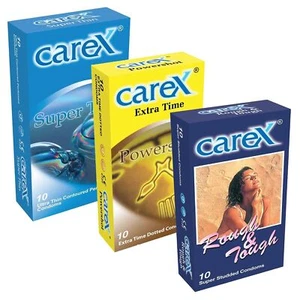Paquete combinado de 3 condones Carex Powershot Extra Time, Rough &... - Imagen 1 de 4