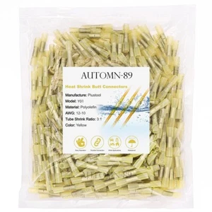 100pcs Heat Shrink Butt Splice Wire Connectors Electrical Crimp Terminals Seal - Picture 1 of 11