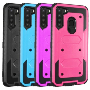 For Samsung Galaxy A21 Hybrid Outdoor Cover Belt Clip Built in Screen Protector - Picture 1 of 26