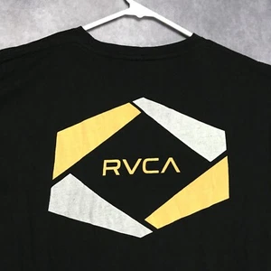 RVCA Womens T Shirt size Large Black Short Sleeve Graphic Logo Tee - Picture 1 of 9