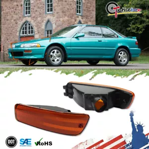 Luces de señalización de parachoques ámbar delanteras DEPO para 92-93 Acura Integra RS / GS / LS / GSR - Imagen 1 de 9