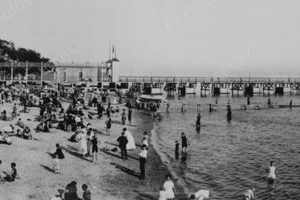 Crystal Beach Bathers At Beach 1910s 4x6 Reprint Of Old Photo - Picture 1 of 1