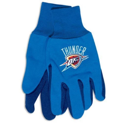 Oklahoma City Thunder Two Tone Gloves - Adult Size [NEW] NCAA Work Glove Cold Cover