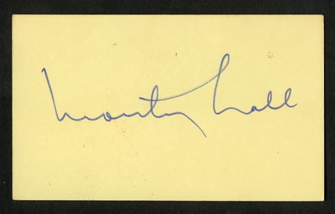 Monty Hall d2017 signed autograph Vintage 3x5 Hollywood: Host Let's Make a Deal Cover