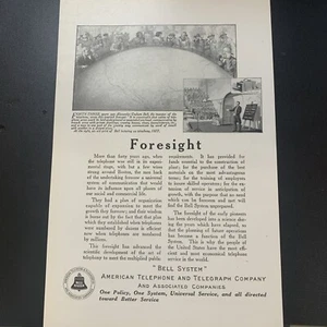 Anuncio de previsión vintage de sistema de campana de 1922 - Imagen 1 de 2