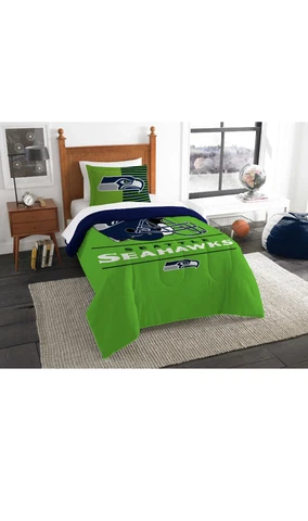 Seattle Seahawks Bedding Twin (Draft) OFFICIAL NFL Cover