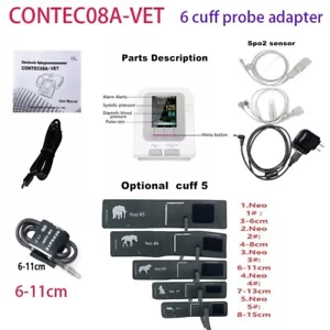 Contec08A animal blood pressure detector 6 cuffs with spo2 detection function - Picture 1 of 7