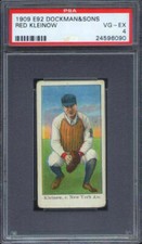 1909 E92 Dockman & Sons Red Kleinow PSA 4 New York Highlanders