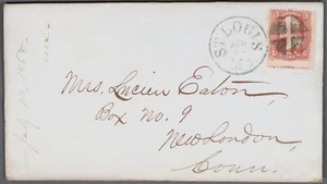 Mayfairstamps US 1860s St Louis MO to New London CT 3c Washington Cover aar_7505 - Picture 1 of 2