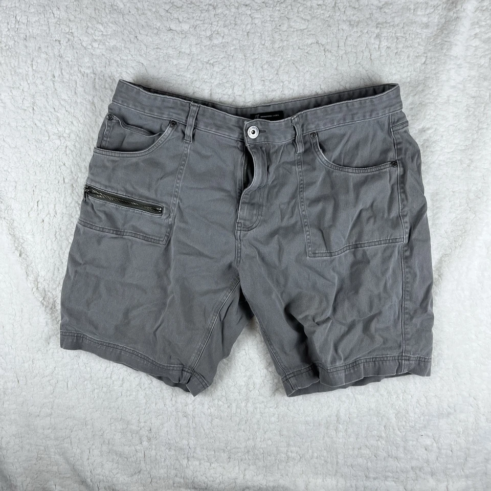 INC International Concepts Macys Hombres Cintura 36 Gris Bermudas Pantalones Cortos Bolsillo con Cremallera Foto 1 de 4