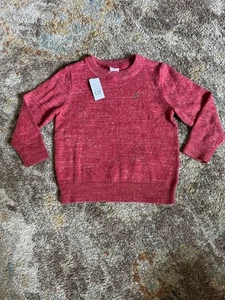 NEW GAP Toddler Boys Red Heather Knit Crewneck Sweater Size 3t - Picture 1 of 4