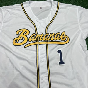 Savannah Bananas Baseball Jersey White #1 Adults Size XL NWT - Picture 1 of 7