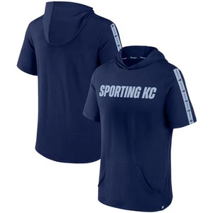 Men's Fanatics Navy Sporting Kansas City Definitive Victory Short-Sleeved - Picture 1 of 3
