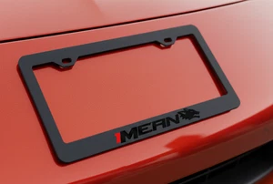 1Mean Coyote for Mustang GT License Plate Frame Red Sport Racing Premium - Foto 1 di 3