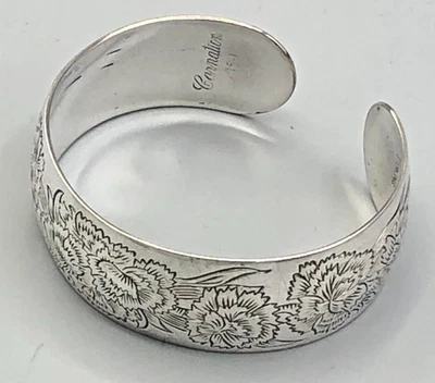 S. Kirk & Son 康乃馨纯银袖口手链,轻轻使用 — 第 1/4 张图片