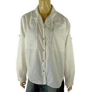 HUSKI Explorer ladies size 16 shirt white long sleeve vented hiking outdoor work - Picture 1 of 11