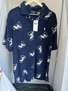 Polo Ralph Lauren P-Wing Stadium Logo Terry Algodón Polo Talla Grande Nuevo con Etiquetas - Imagen 1 de 5