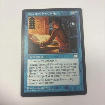 Ancestral Knowledge MP Weatherlight MTG Reserve List  Enchantment English - Image 1 of 4