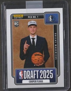 2025 Panini Instant Draft Night #1 Cooper Flagg Dallas Mavericks Rookie RC - Bild 1 von 2