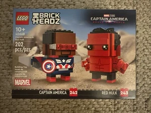 Lego BrickHeadz 40668 Captain America & Red Hulk New. Combine & Save Shipping $$ - Picture 1 of 6