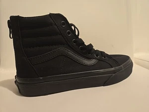 Vans Sk8-Hi Zip Kinder Jungen Schuhe Größe 2 UY Schwarz Sneaker  - Bild 1 von 15