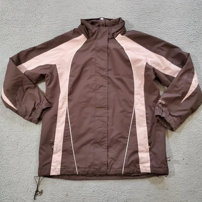 Chaqueta Abrigo Free Country Mujer Pequeña Marrón Rosa Resplandor Esquí Snowboard Aire Libre Foto 1 de 4