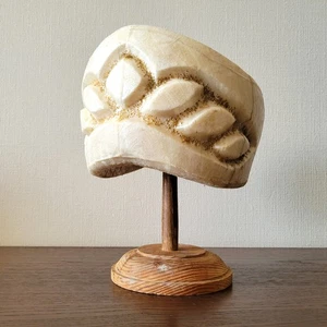 Sombrero de sombrerería bloque plástico suministros vintage forma molde antiguo madera - Imagen 1 de 13