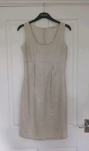 New Look Cream Sheen Linen/Cotton Dress Size 8 - Picture 1 of 7