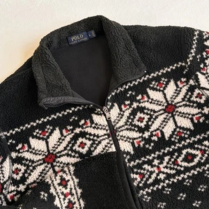 Chaqueta polar Polo Ralph Lauren jabalí nórdico copo de nieve GRANDE para hombre Fair Isle - Imagen 1 de 9