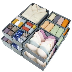 16 Pcs Drawer Organizer,Fabric Closet Organizer and Storage Baskets,Foldable ... - Picture 1 of 7
