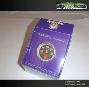 Splitfire 2 1/16" OIL TEMPERATURE 120>300F Electrical Black Dial - Picture 1 of 1
