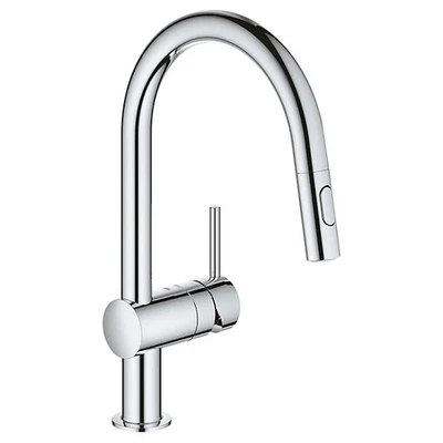 Grohe Minta Chrome Plated Kitchen Pull Out Spray Mono Mixer Tap Swivel Spout New - Image 1 of 4