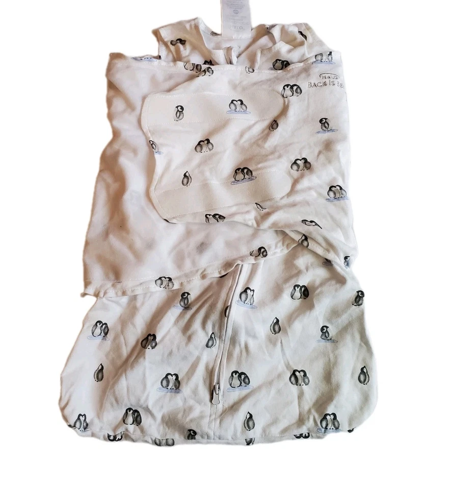 Saco de dormir Halo Swaddle NB 0-3 meses 100 % algodón diseño pingüino Foto 1 de 4