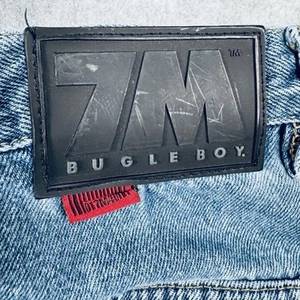 Pantaloncini cargo vintage Bugle Boy denim Y2K jorts larghi skater millennium 7M - Foto 1 di 12