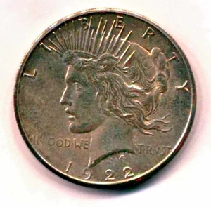 1922-D PEACE DOLLAR - Picture 1 of 2