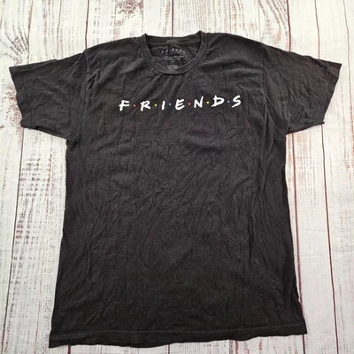 Camiseta negra de algodón de manga corta Friends Television Series para hombre L Foto 1 de 4