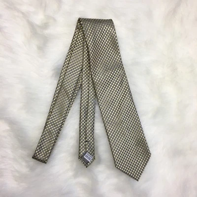 Corbata clásica Harve Benard de Bernard Holtzman para hombre círculos dorados forro plateado Foto 1 de 4