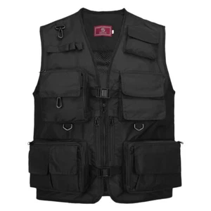 Fishing Photography Vest Summer Multi Pockets Mesh Jackets Quick Dry - Picture 1 of 8