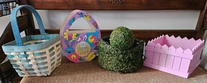 Easter Baskets lot Of 4, New - Picture 1 of 12