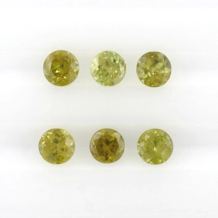 ESFENO VERDE-ORO COLOR 4 MM CORTE REDONDO VENDIDO POR PIEDRA CALIBRADO NUBLADO F-4971 Foto 1 de 1