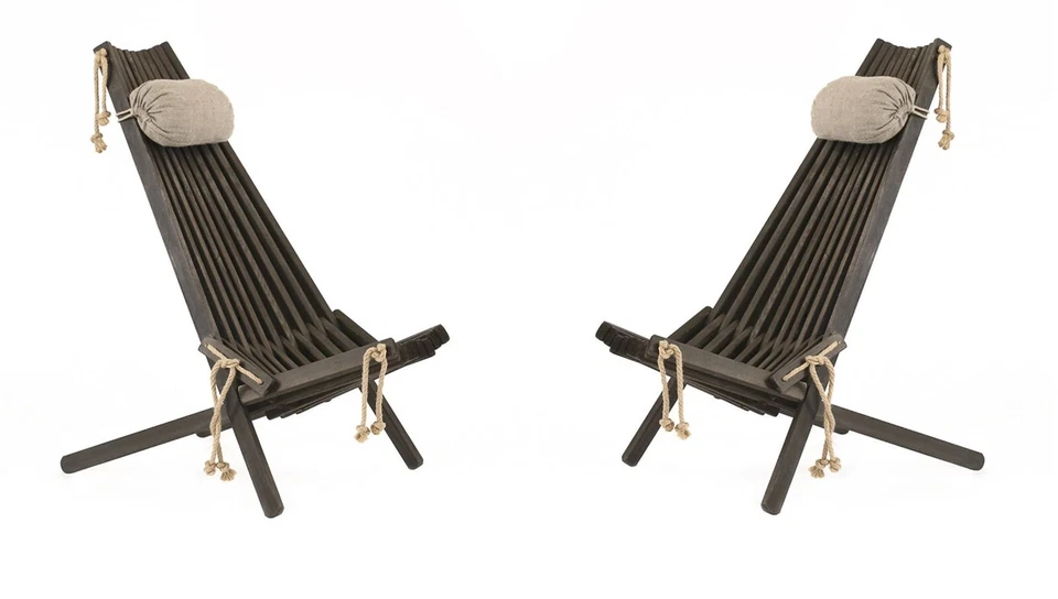 Kentucky folding wood stick chair (black color) - Image 1 of 1